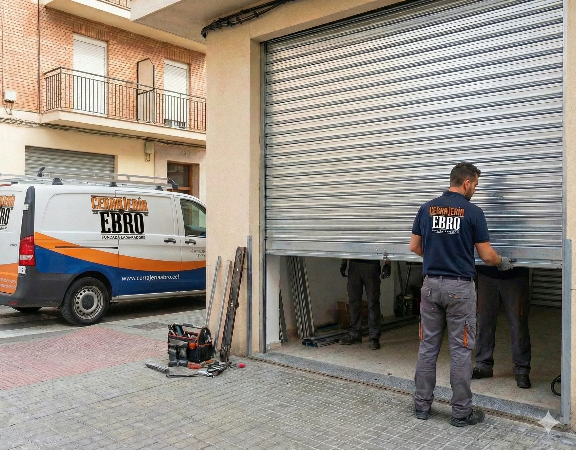 Sustitución persianas metálicas comerciales - Cerrajeros Zaragoza -Cerrajería Ebro